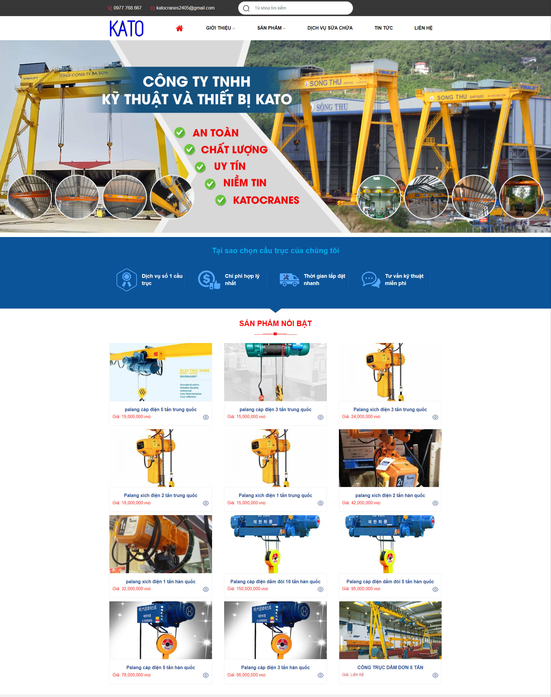 Mẫu giao diện website Xây Dựng